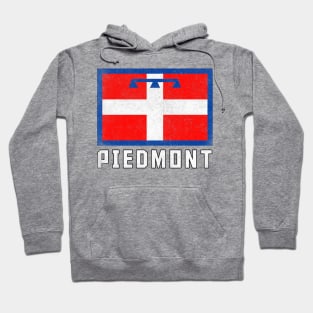 Piemonte / Piedmont Italia Flag Vintage Look Design Hoodie